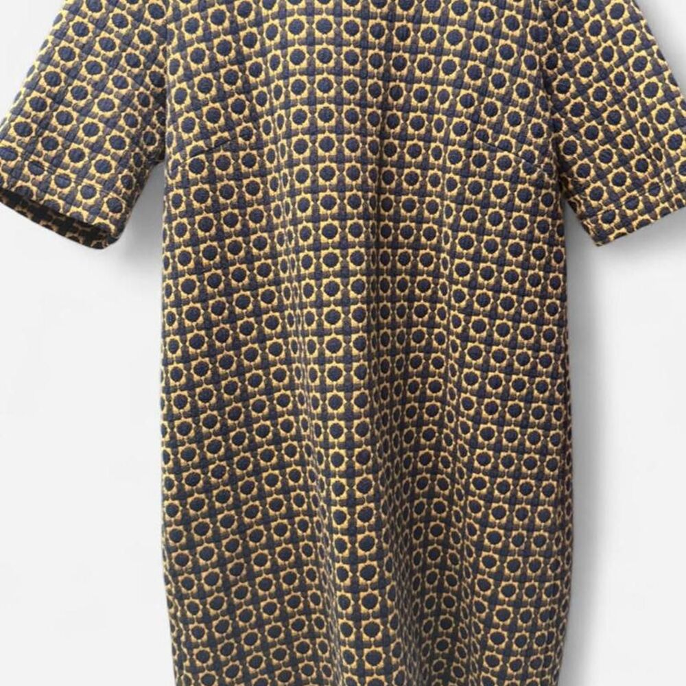 Loft Women's Navy and Yellow Shift-dresses